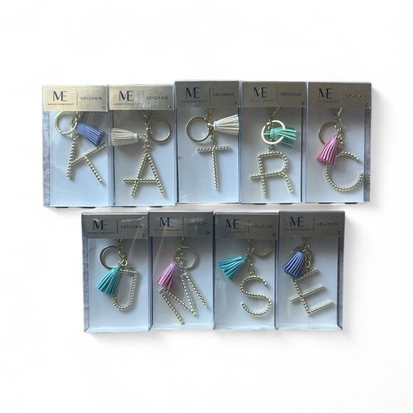 NEW Modern Expressions Gold Rope Initial keychain With Tassle U PIck Letter - Picture 1 of 10
